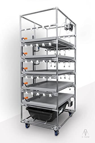 V-Farm VF 5222 Flood & Drain Vertical Farming System: grow microgreens for urban agriculture, restaurants, bars, laboratories, schools and offices