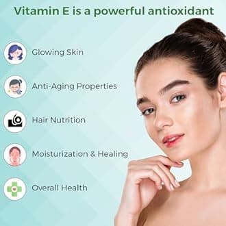 GLIMLACH Vitamin E Capsule for Glowing Face, Skin and Hair Nutrition (15 Capsules Each) (pack of 5)
