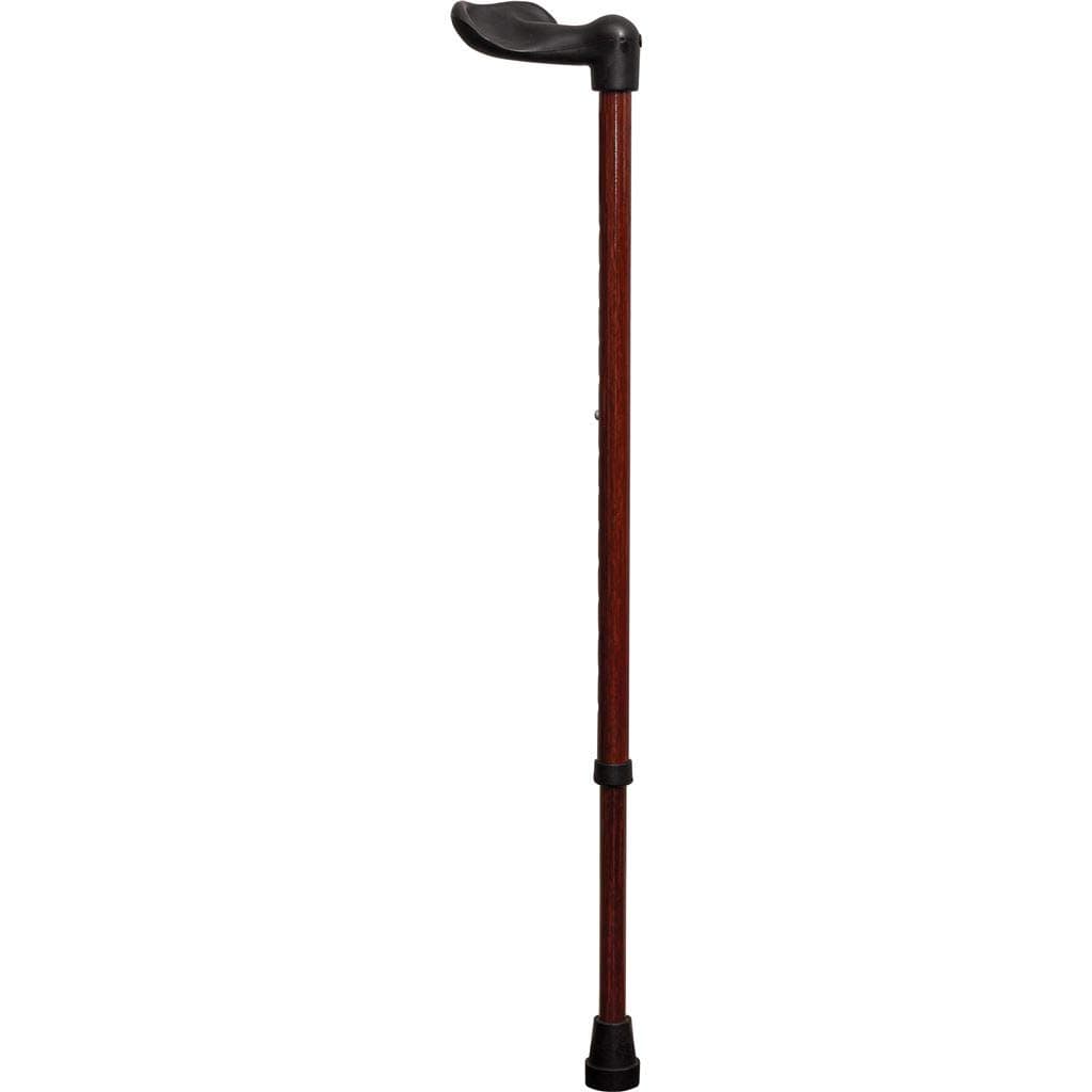 Ergonomic Right Handed Walking Stick with Deluxe black gloss Printed Design