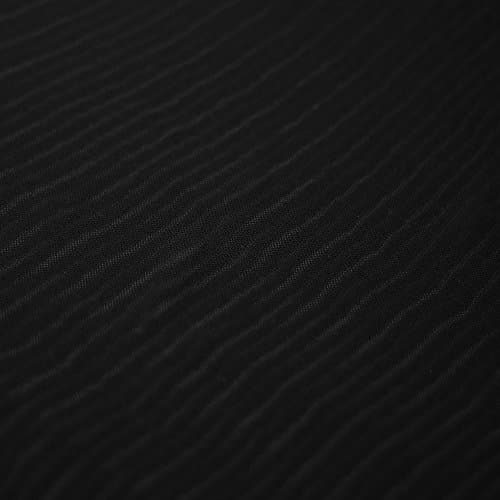 Lightweight 4-Way Stretch Mesh Fabric | Garment Overlay, Tanks & Tees, Lingerie, Dancewear, Beach Cover-Up | %90 Nylon / %10 Spandex (1 Yard, Black)