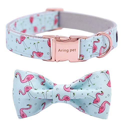 ARING PET Bowtie Dog Collar Adjustable Collars with Bow Tie for Dogs Small Medium Large