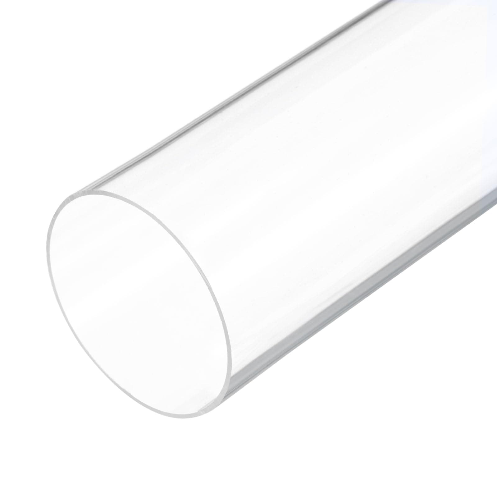 12" Clear Plastic Rigid Pipe 81mm ID x 85mm OD (3.2" ID x 3.4" OD) Acrylic Round Polycarbonate Tubing, [for Plumbing, Hydraulics, Pneumatics, Aquarium]