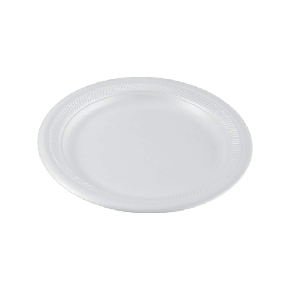 SNH Packing Foam Plate White 7 Inch Disposable, Tableware, Birthday Parties, Office, Home Events, Camping - 25 Pieces.