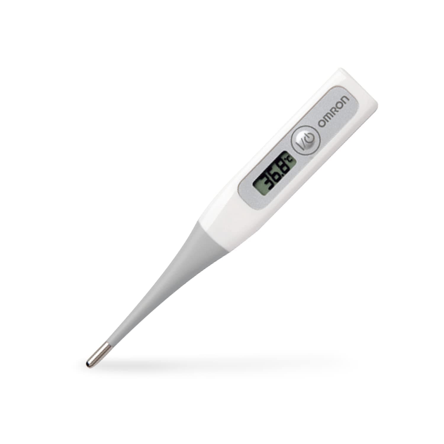Omron MC 343 Flexible Tip Digital Thermometer With Quick Measurement of Oral, Underarm Temperature in Celsius & Fahrenheit, Water Resistant for Easy Cleaning | Plastic