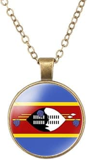 World Most Countries Flag Zinc Alloy Necklace Pendant Necklace for Men Women