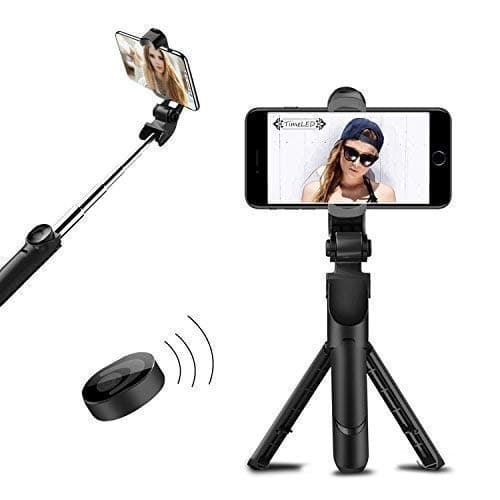 TimeLED Selfie Stick with Built-in Tripod Stand and Bluetooth Remote Shutter, Selfie Stick Tripod with Remote for iPhone 7 6 6s 8 Plus X Android Samsung Galaxy S7 S8 Plus Edge
