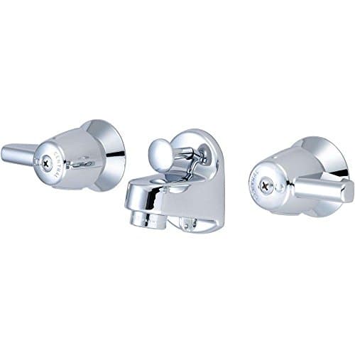 Central Brass Two Handle Ledge-Back Lavatory Faucet. Chrome with 6.5"- 8" adjustable centers