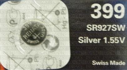 Renata One (1) X 399 SR927W SB-BP Silver Oxide Watch Battery 1.55v Blister Packed