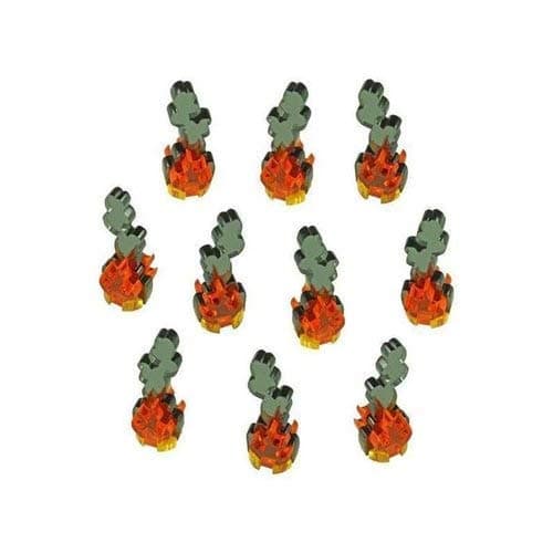 LITKO Game Accessories Micro Flaming Wreckage Markers (10)
