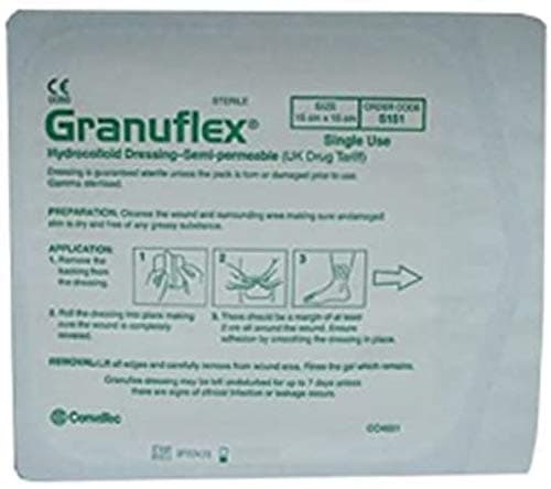 Dressing 15 cm x 15 cm x1 Ulcers/Burns/Wounds/Abrasions