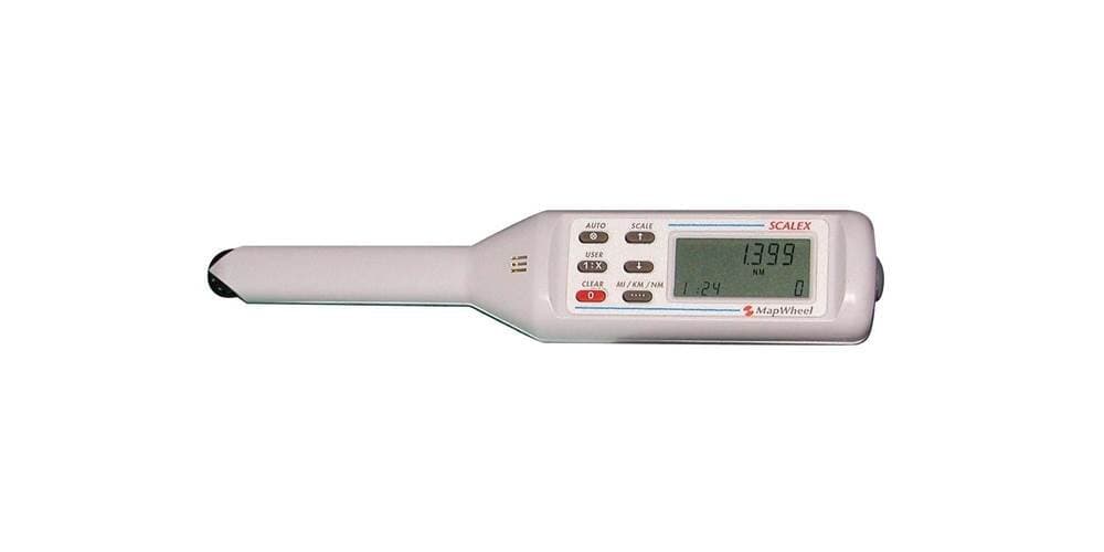 MapWheel 7010009 Digital Map Measurer; 19 Built-in User Scale Factors Including All Common Map Scales; Measures in Miles, Kilometers, and Nautical Miles; Easy-to-read Liquid Crystal Display