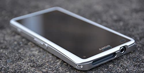 DevilCase Aluminum Alloy Protective Bumper for Sony Xperia Z3 Compact - Retail Package with Back Cover Protective Film X 1 and Charging Dock Supporting Plate X 1 (Z3C/ Silver)