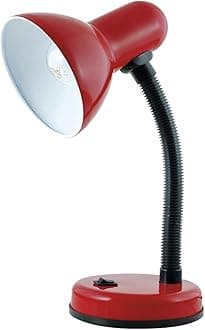 HOMELIFE 35w 'Classic' Flexi Desk Lamp with Versatile Flexible Neck - Integral On/Off Switch - Approx. 34cm Height - L958RD - Cardinal Red
