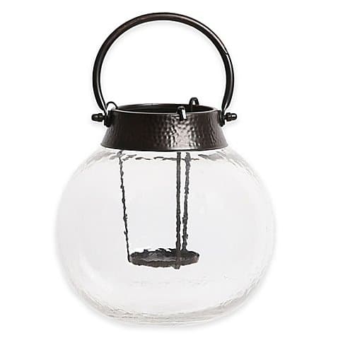 Loft Living LED Hammered Glass Lantern