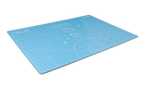MyCrafts: Self Healing Cutting Mat (A3 - 45 X 30 CM | 12" x 18"). Baby Blue, 5 Layers / 3mm, Double-sided with Inch & CM