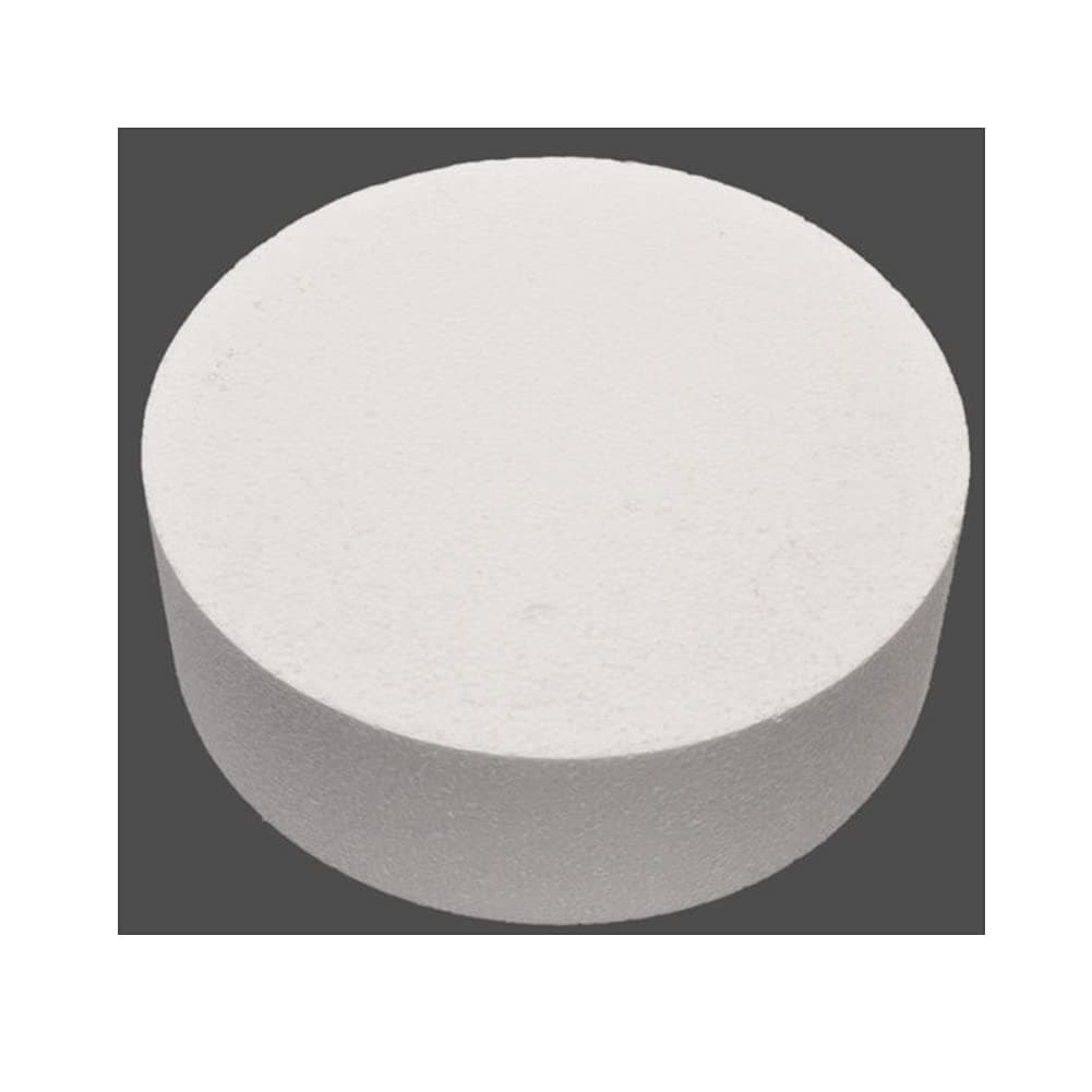 Steellwingsf 4/6/8inch Round Styrofoam Foam Cake Dummy Sugarcraft Flower Decor Practice Model