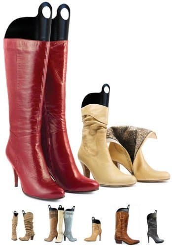 Household Essentials Cedarfresh Boot Shapers, 2 Pairs, Plastic Boot Inserts, Black