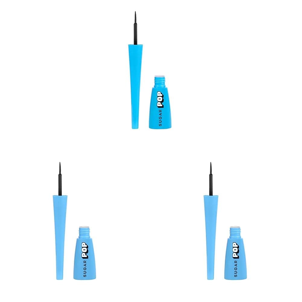 SUGAR POP Matte Pencil Eyeliner 01 Black - 4.5 Ml | Water Resistant | Highly Pigmented | Intense Matte | Smudge-Proof | Quick Drying | Glides Easily (Pack Of 3)
