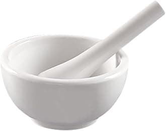 Apothecary Products Mortar and Pestle Bowl Mixer and Grinder for Medicine Porcelain 8 Oz