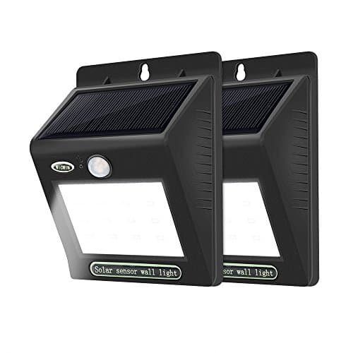 WICWIN Solar Motion Sensor Lights,Outdoor Wireless Waterproof Super Bright with Guide Light Fast Charging 12 LED Security Wall Light For Patio,Deck,Yard,Garage(2 Pack)