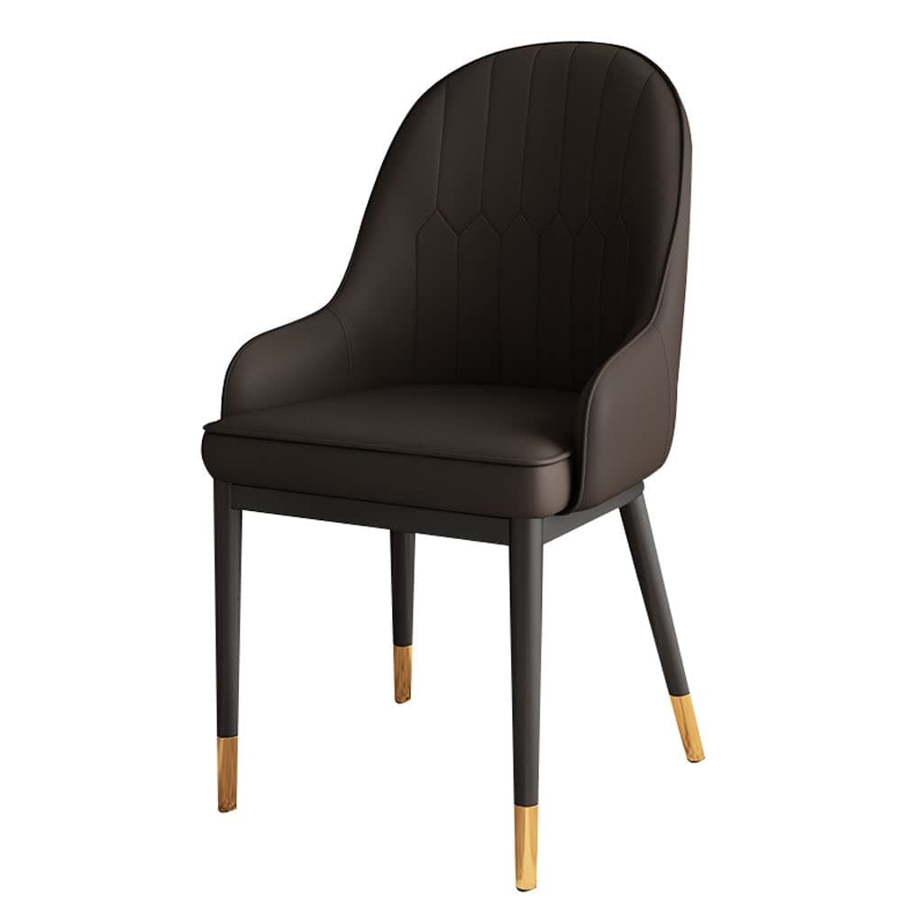 YXCUIDPModern High Back Soft Seat Dining Chairs,Water Proof Leather Living Room Chairs with Metal Legs Kitchen Lounge Chairs(D)