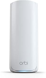 NETGEAROrbi 770 Series Tri-Band WiFi 7 Mesh Add-on Satellite (RBE770) – Works with Orbi RBE772 and RBE773, Security Features, Up to 11Gbps, Covers up to 2,750 sq ft, 2.5 Gig LAN Ports
