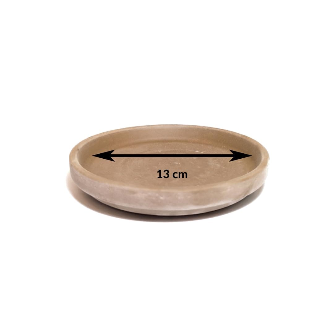 Tranquil Plants 13 cm Ceramic Terracotta Pot For Bonsai Tree pot | Clay Terracotta Pot Plant Saucer | Ceramic Plant drip trays | Flower Pot tray