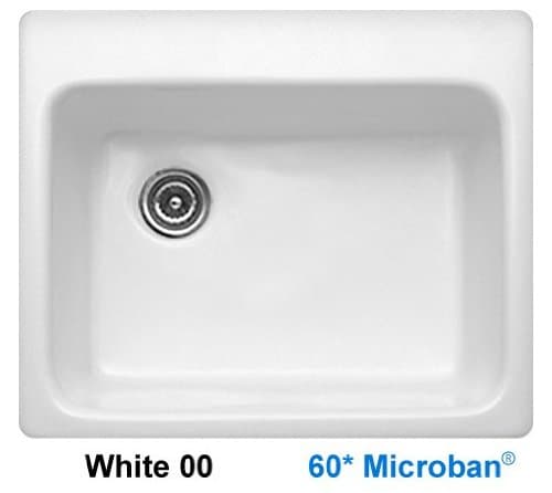 Advantage Series 25" x 22" Bristol Single Bowl Self Rimming Kitchen Sink Finish: White, Faucet Drillings: 3 Holes