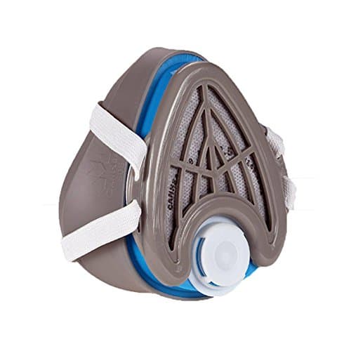 Dust Mask Washable and Reusable + 4 Active Carbon Filters Included, Multi-Purpose Particulate Respirator (Small - Medium, Gray/Blue)
