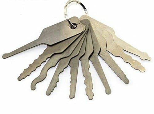 DmsBang 1 Pcs 10 Double Sided Car Padlock Key Opener Tools