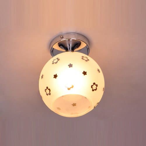 5.9" Small Frosted Glass ball corridor ceiling light Modern hallway indorr ceiling light Balcony Glass ceiling lamps (Flower)
