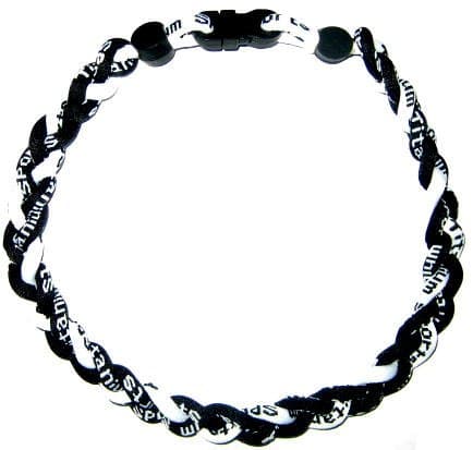 2 Pack 20" Black White Titanium Germanium Tornado Baseball Necklace