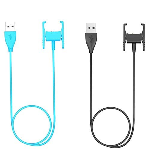 BSTOEM 55CM fitbit charge 2 charger cable Compatible with Fitbit Charge 2 2PACK Black And Blue