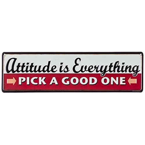 Vintage Style Attitude is Everything Pick a Good One Metal Tin Sign MAN CAVE Dad Father's Day Gift