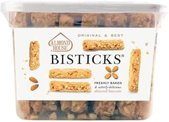 Bisticks- Signature Cookies | 100% Vegetarian, Low Sugar | Almond Biscotti | Almond Fingers | Biscuit sticks | Tea Time Snack | Ideal for Gifting | Ready To Eat | Pack of 250gm