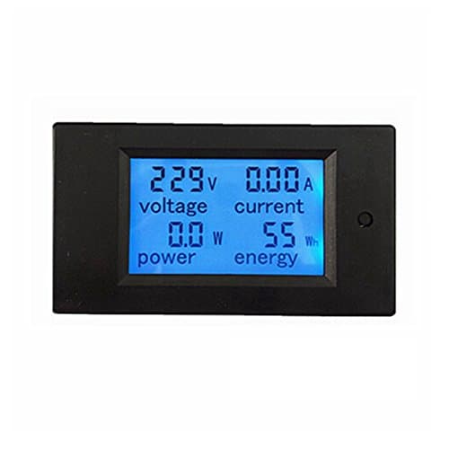 Solnoi Electronics Voltage Current Power Watt Energy meter Gauge AC 80-260V/20A voltmeter Ammeter Watt Power Meter, 4 in 1 meter