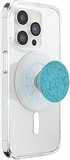PopSockets Phone Grip for MagSafe, Magnetic Holder, Phone Stand, Crystal - Accent Turquoise