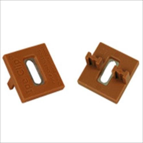 (100 Count) IPE Clip Extreme4 Fastener System - BROWN Square Clips with #8 x 2", 316 Grade Stainless T10 - Star Drive Screws