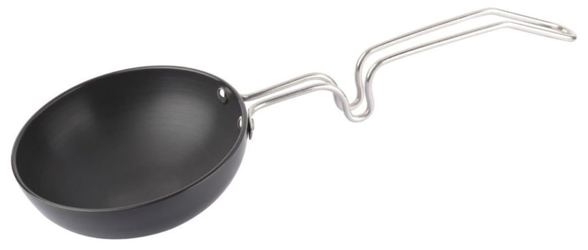 Hard Anodized Mini Fry Pan/Tadka Pan, 4.75", Black