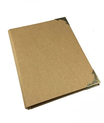 Blank Kraft Ring Binding Scrapbook DIY Photo Album Keepsake Book for Baby & Family Album, Wedding Guestbook, Pregnancy Journal 9.5” X 7.8" (Kraft Page)