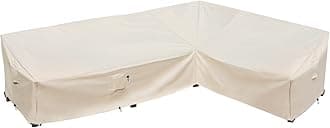 Heavy Duty Outdoor Sectional Sofa Cover, 115"X83" L-Shaped Waterproof 600D Patio Furniture Covers, Lawn Patio Couch Protector (Natural Beige, L-Shaped-Right Facing-115 x83)