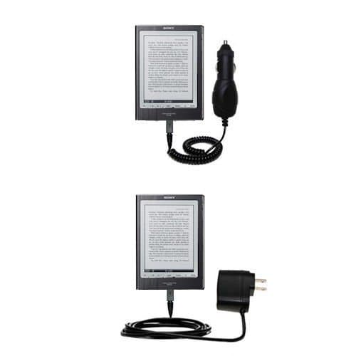 The Essential Gomadic Car and Wall Accessory Kit Designed for The Sony PRS-700BC Digital Reader - 12v DC Car and AC Wall Charger Solutions with TipExchange