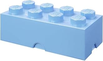 Room Copenhagen, LEGO Brick Box Stackable Storage Containers - Organizational Building Blocks - 19.69 x 9.84 x 7.09 Inches - Brick 8, Light Royal Blue