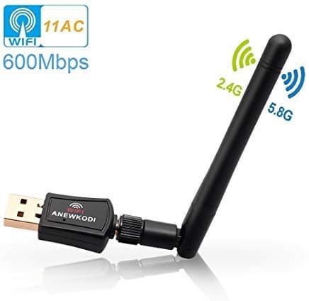 ANEWKODI 600Mbps USB WiFi Adapter USB Wireless Adapter Dual Band 2.4G/5G 600Mbps 802.11 ac/a/b/g/n Wireless Adapter for Desktop/Laptop/PC, Support Windows 10/8/7/Vista/XP/2000/Mac Os