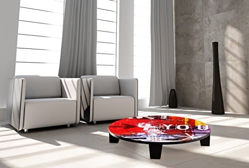 TAF DECOR "Letra Art 33" Art Coffee Table, 44" x 44" x 7.5"