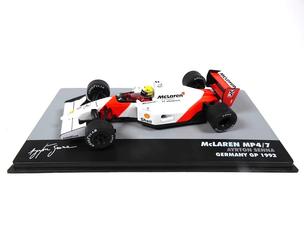 Formula 1 Car 1/43 Compatible with McLaren MP4 / 7#1 Ayrton Senna Germany GP F1 1992 (723)