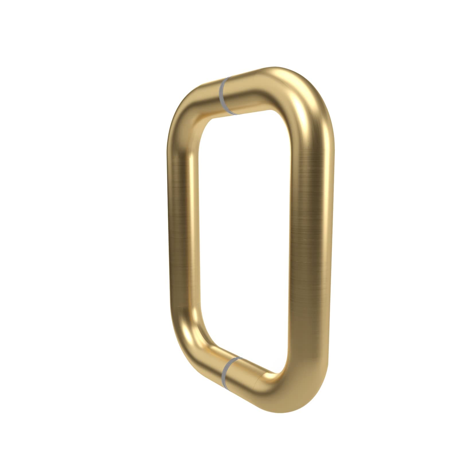 CKB 6" Shower Door Handle, Shower Glass Door Pull Back to Back Handle Compatible with 1/4" to 1/2" Thickness Glass for Frameless Shower Doors, Satin Gold with 304 Stainless Steel