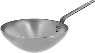 – de Buyer MINERAL B Carbon Steel Wok Pan - 11” - Ideal for Steaming, Stir Frying & Deep Frying - Naturally Nonstick - Made in France