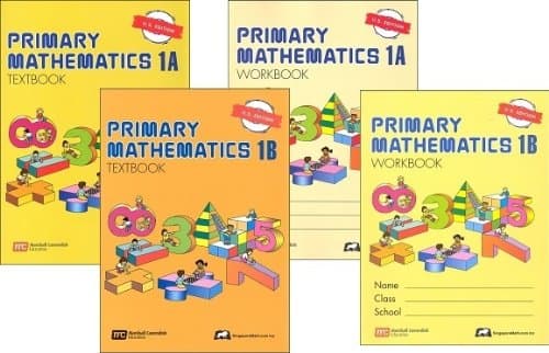 Singapore Primary Mathematics Level 1 Kit (US Edition), Workbooks 1A and 1B, and Textbooks 1A and 1B by Singapore Math; U.S. Edition edition (2003) (2003) Paperback