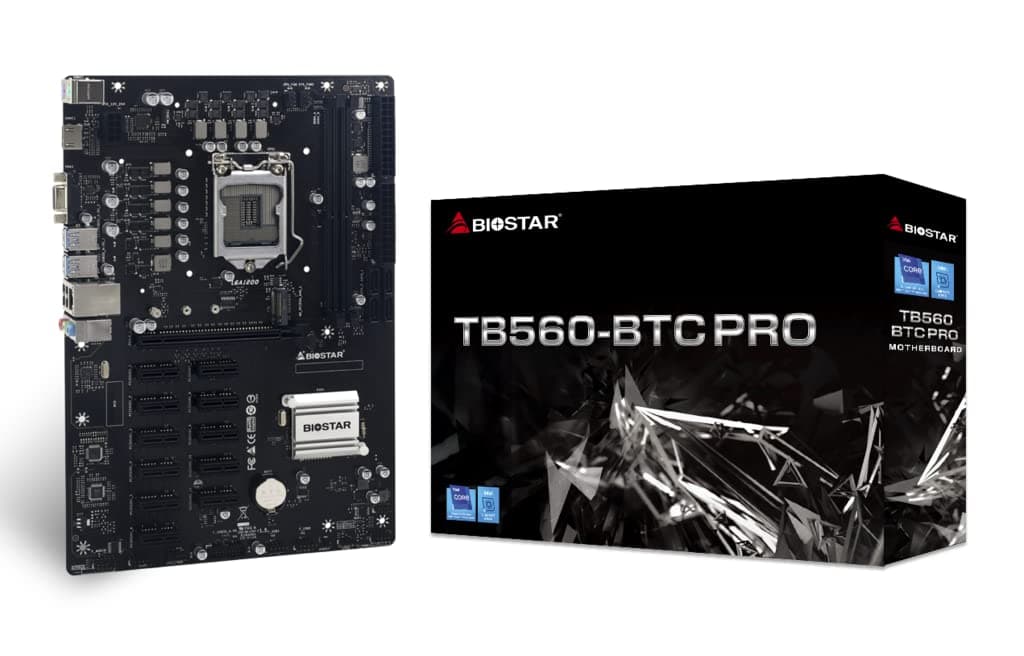 TB560-BTC PRO Core i7/i5/i3 (Intel 10th & 11th Gen) LGA 1200 Intel B560 12 GPU Support Mining Motherboard